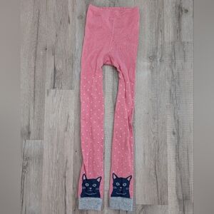Mini Boden Pink Cat Tights, 6-7Y (V4)